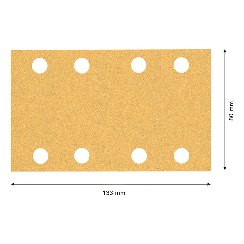10 Feuilles abrasives BOSCH 2608900881 C470 80 x 133 mm, 120 - Image 2