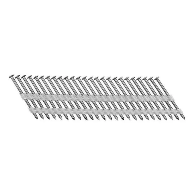 Pointes en Bandes 34° Tête Bombée 50 x 2.8 mm Inox A4 Annelée Liaison Plastique NORFIX NFX11411