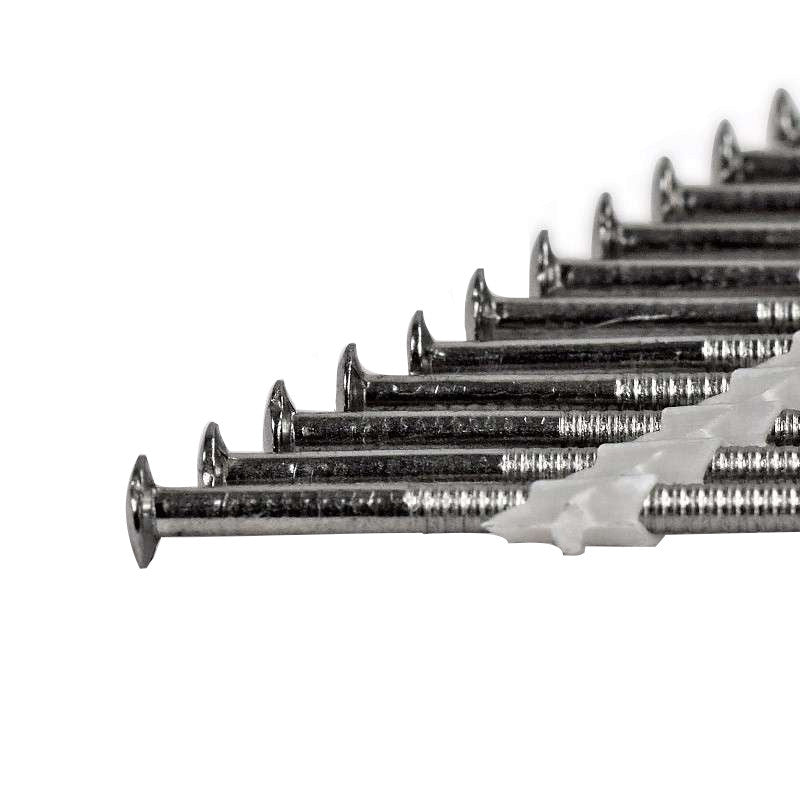 Pointes en Bandes 34° Tête Bombée 50 x 2.8 mm Inox A4 Annelée Liaison Plastique NORFIX NFX11411 - Image 3