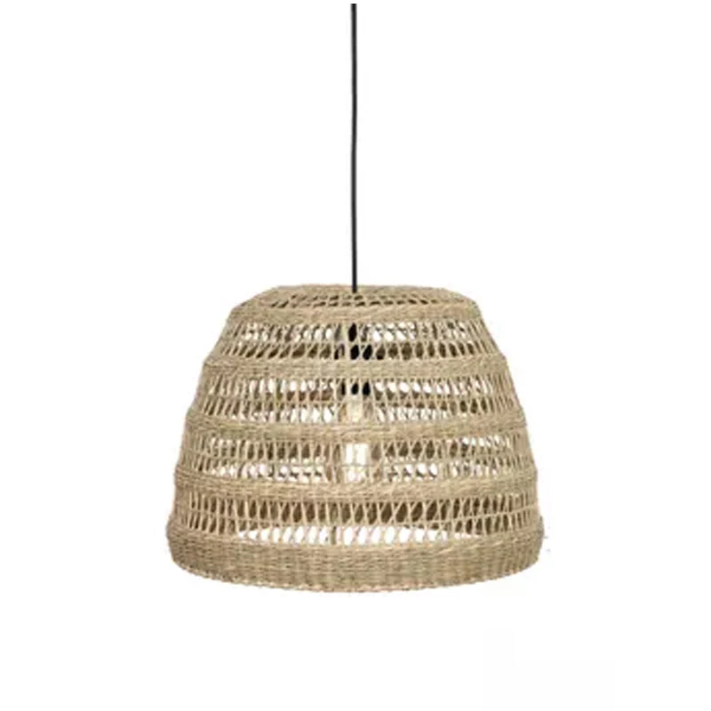 Abat-jour pour suspension Marin en herbes marines - diamètre 40 cm - marron