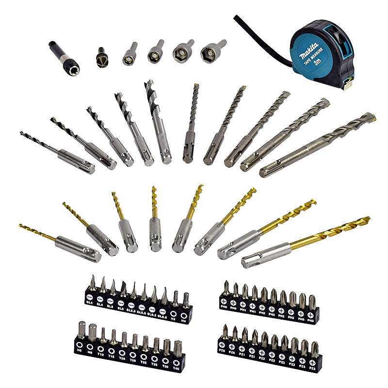 Coffret de Vissage-Perçage MAKITA B-69478 à emmanchement SDS-Plus en Mak-Pac (65 pièces) - Image 2