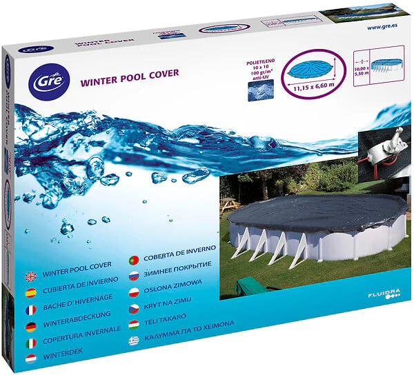 Bâche hivernage tendeur piscine ovale - 5x3m - 120g-m2 - Image 2