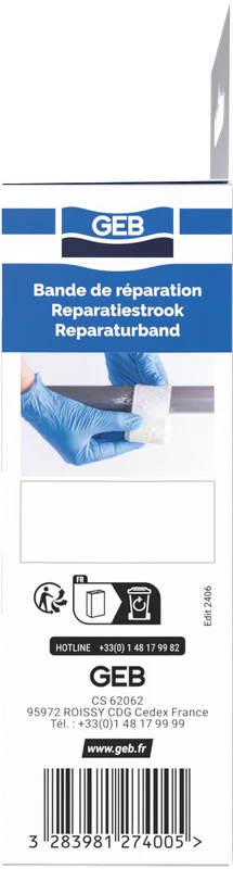 Bande de réparation en fibre de verre GEB pour fuites, fissures et trous sur tous matériaux rigides - Image 3