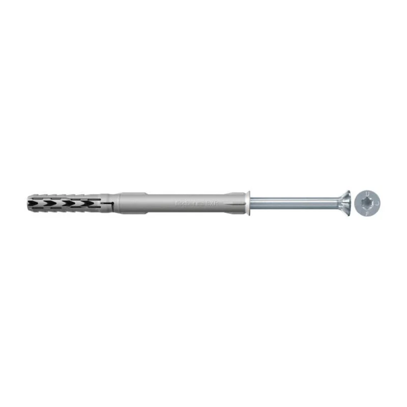 Boite de 50 chevilles rallongées SXR 10x160 T FISCHER 46267 (avec vis tête fraisée en acier électrozingué) - Image 2