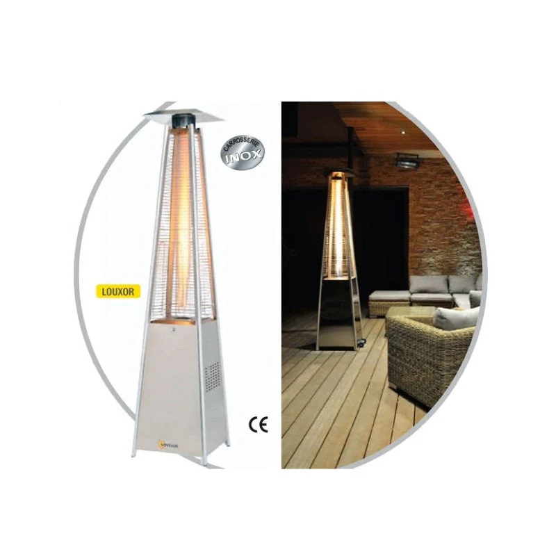 Chauffage Mobile Parasol SOVELOR LOUXOR inox avec tubes quartz au gaz propane de 5 à 13 KW - Image 2