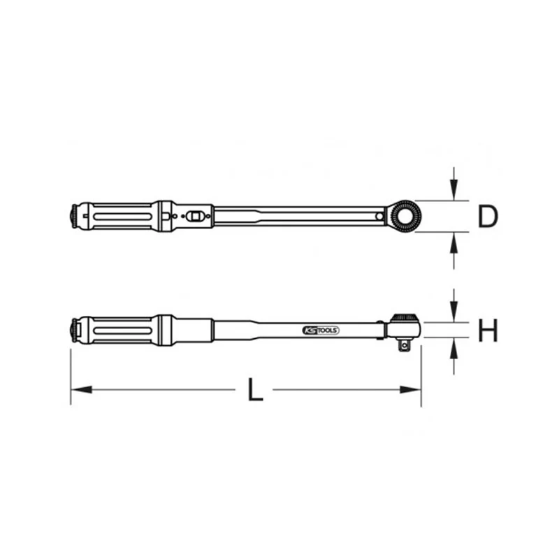 Clé dynamométrique Ergotorque Précision 1/2'', 60-320 Nm - KS TOOLS - 516.1472 - Image 2