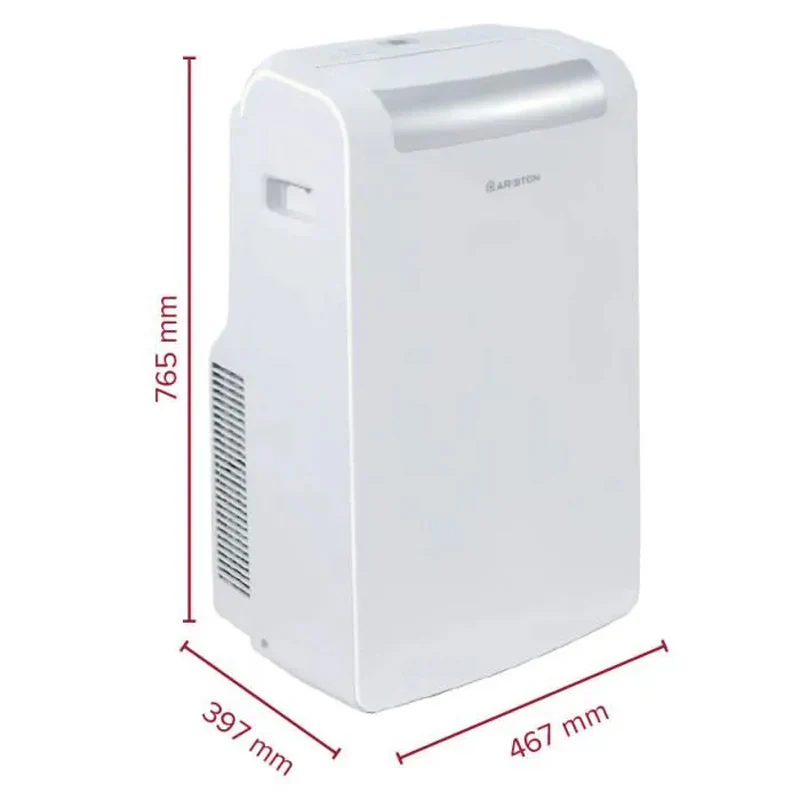 Climatiseur mobile 4 en 1 - ARISTON - Mobis 10 Pro - 10000 BTU/2,9kW - Refroidissement Déshumidificateur Ventilateur Mode nuit - Classe A+ - Image 4
