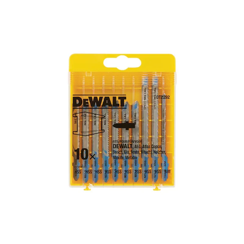 Coffret de 10 lames de scie sauteuse métal DEWALT DT2292-QZ Attache en T - Image 2