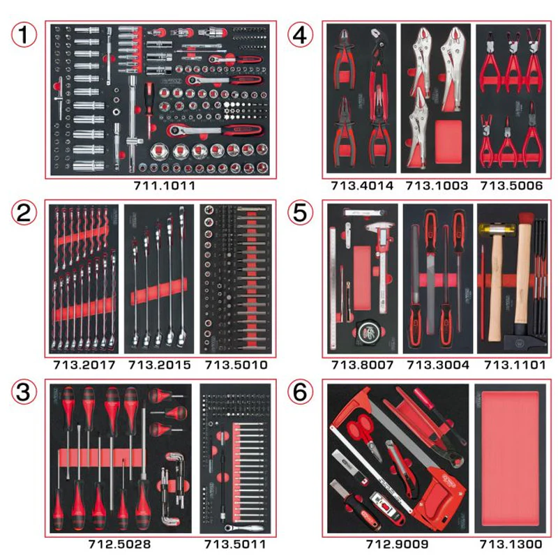 Composition d'outils 6 tiroirs pour servante, 455 pièces  - KS TOOLS - 714.0452 - Image 2