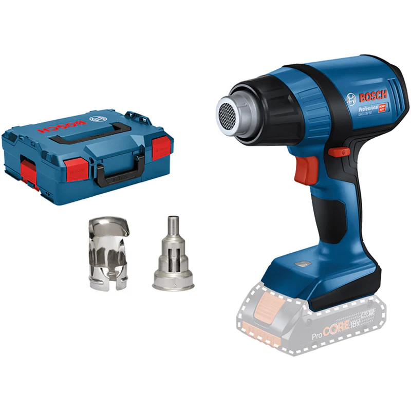 Décapeur thermique 18V BOSCH GHG 18V-50 L-Boxx buse de réduction et buse de réflecteur