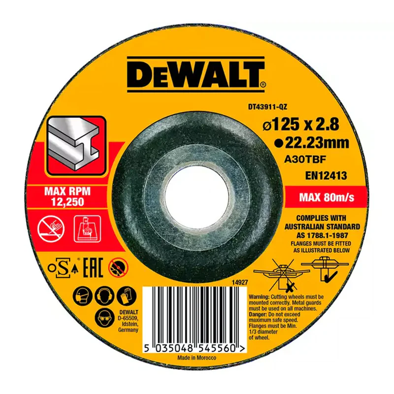 Disque à tronçonner l'inox 125x22,2mm, moyeu plat DEWALT - Image 4