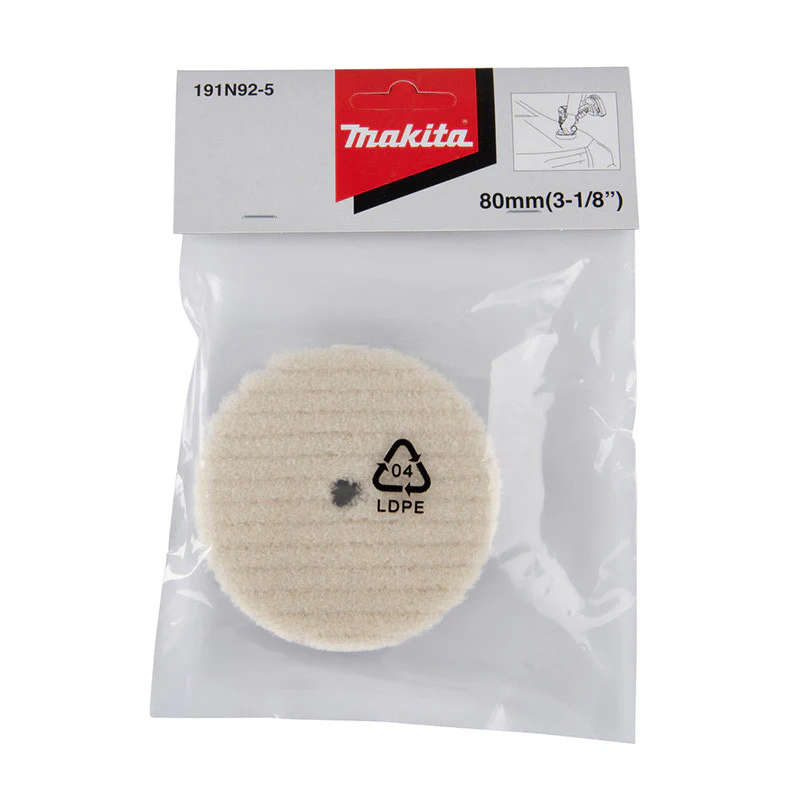 Disque de polissage peau de mouton MAKITA 191N92-5 Ø80 mm - Image 3