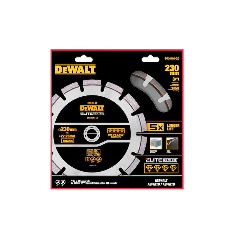 Disque diamant Ø230x22,23mm ELITE DEWALT DT20466-QZ pour béton asphalte - Image 2