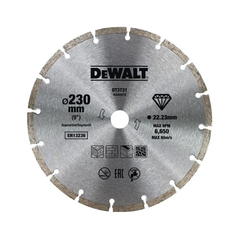 Disque fritté segmenté Ø230x22,2mm DEWALT DT3731-QZ pour matériaux de construction/béton