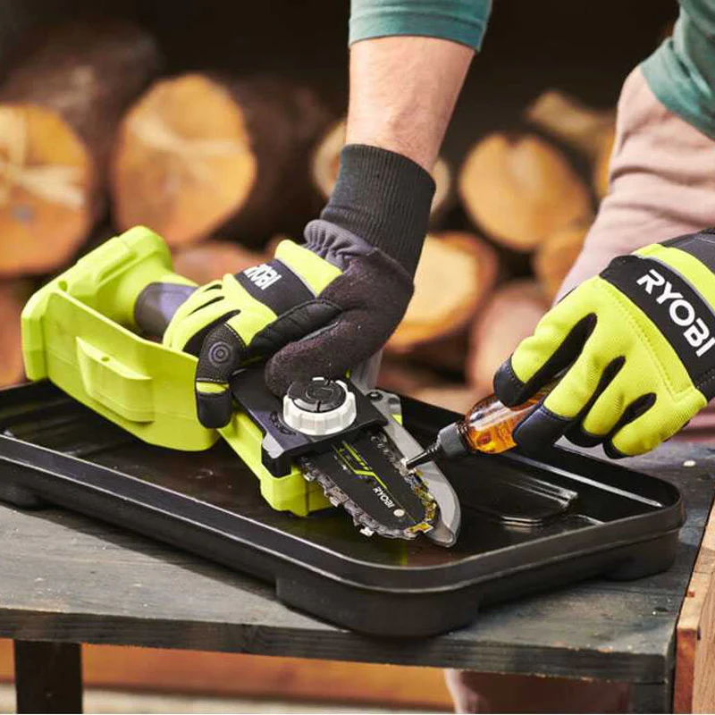 Élagueur à main 18V - RYOBI RY18PSX10A-0 - Brushless / moteur sans charbons - guide 10 cm - 6 m/s - tendeur sans outil (vendu sans batterie) - Image 7