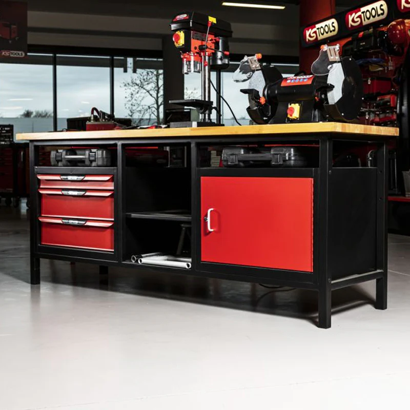 Etabli professionnel d'atelier 1 porte et 3 tiroirs, L.2m - KS TOOLS - 865.0210 - Image 3