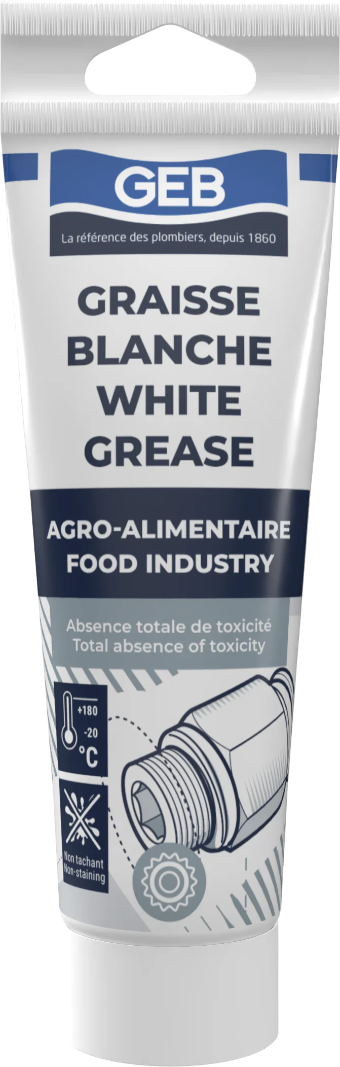 Graisse blanche GEB sans savon spécial contact alimentaire 125ml - GEB - 651135 - Image 2