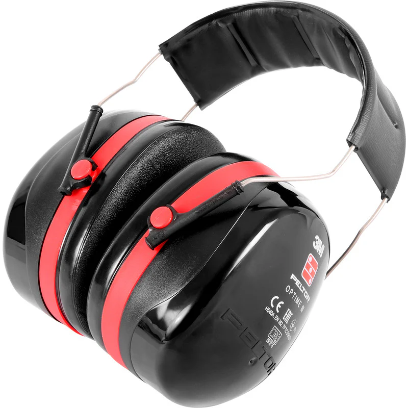 H540A-411-SV - Casque 3M™ PELTOR™ Optime™ III Rouge/Noir - SNR 35 dB - Image 2