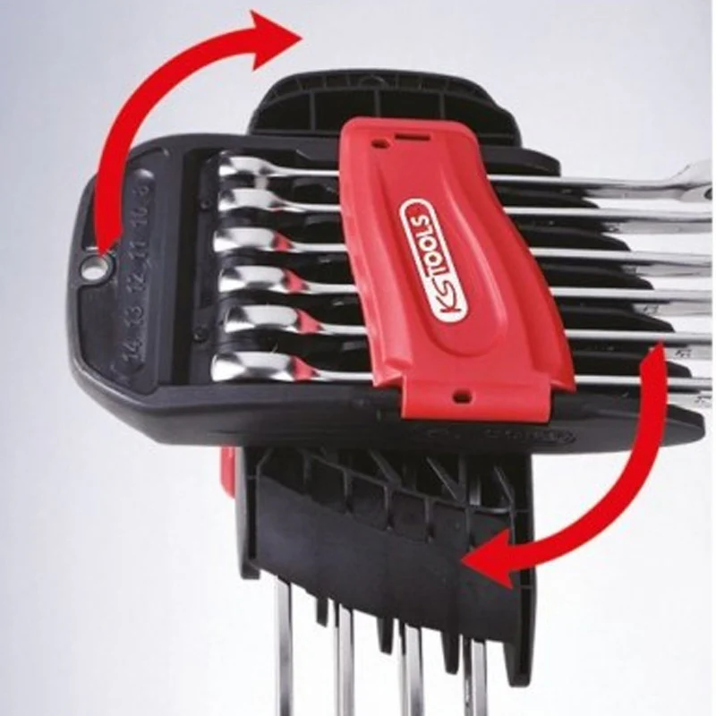 Jeu de 10 clés mixtes métriques sur support, 8 à 19 mm  - KS TOOLS - 922.0050 - Image 2