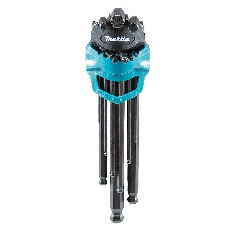 Jeu de 9 clés hexagonales à rotule MAKITA B-65894 - Image 2