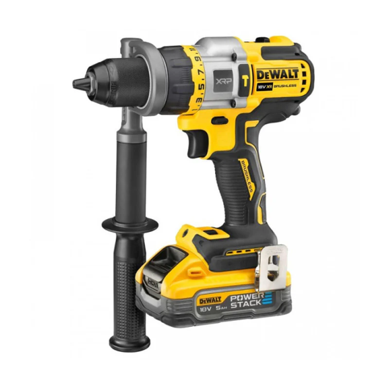 Pack 2 Outils Brushless DEWALT DCK2052H2T-QW XR 18V - Perceuse Percussion DCD999 + Visseuse à Chocs DCF850 + 2 batteries POWERSTACK 5Ah Li-Ion + Mallette TSTAK - Image 2