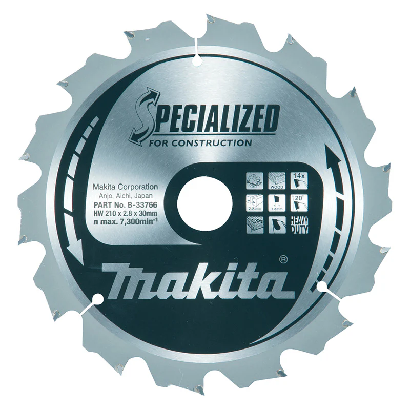 Lame B-33766 MAKITA spéciale bois 210 x 30 mm 14z