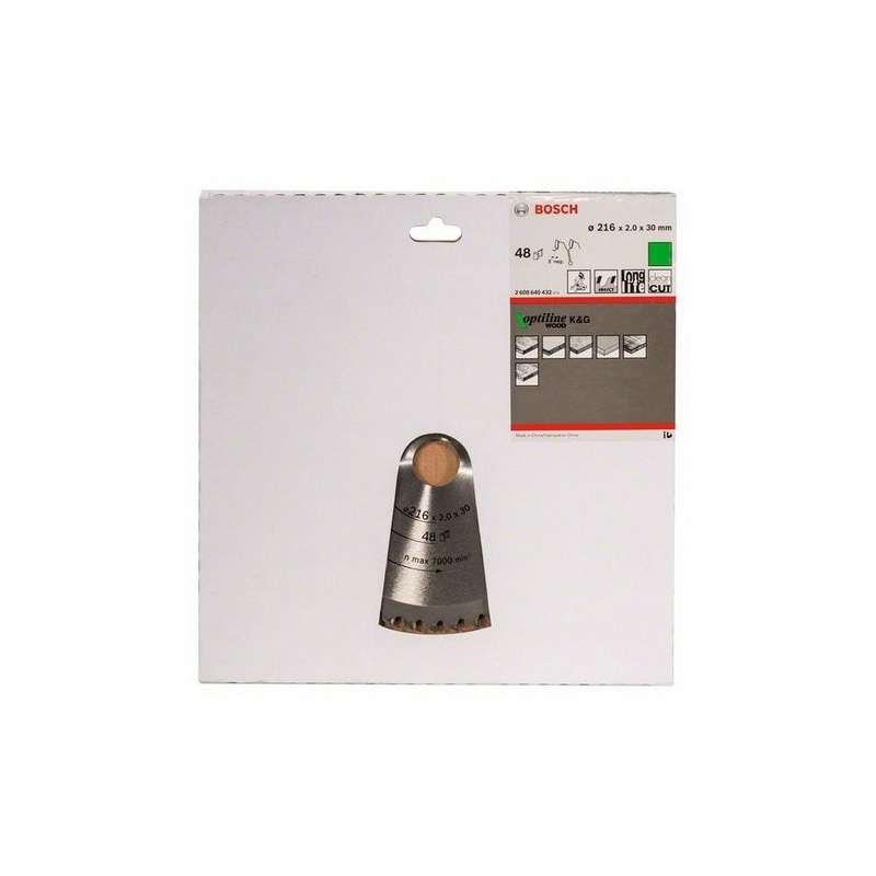 Lame BOSCH 2608640432 Optiline Wood Ø 216 mm 48 dents pour scie à onglet et radiale - Image 2