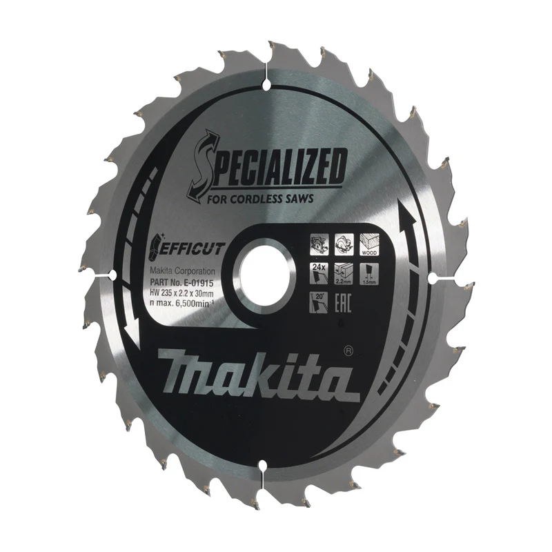 Lame carbure efficut MAKITA 235 x 20 mm, 24 dents, pour le bois - Image 2
