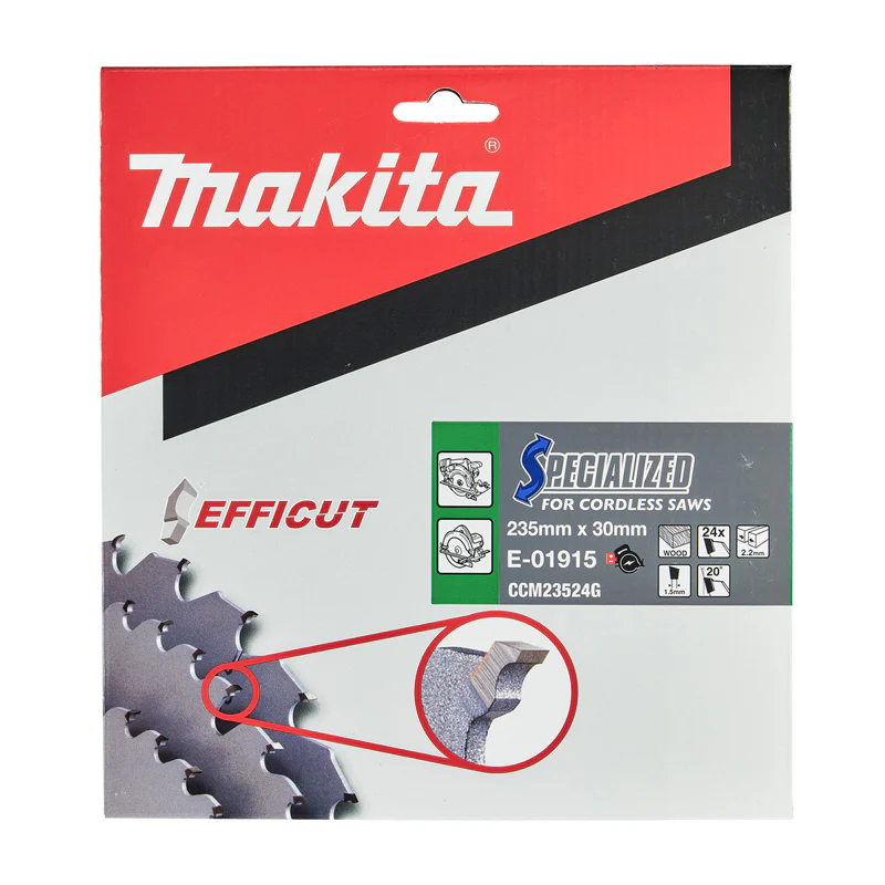Lame carbure efficut MAKITA 235 x 20 mm, 24 dents, pour le bois - Image 4