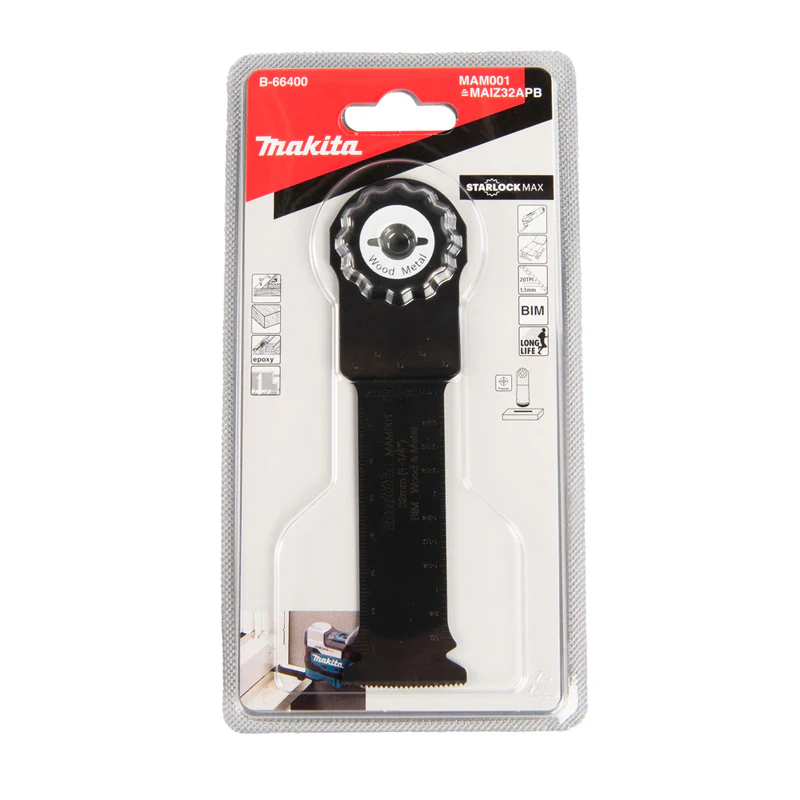 Lame de coupe plongeante Makita B-66400 Starlock Max 32mm BIM bois et metal - Image 2