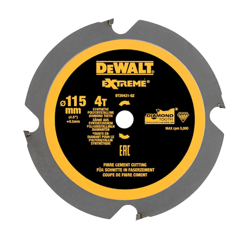 Lame de scie circulaire portative Ø115x9,5mm 4 dents DEWALT DT20421-QZ denture diamant - Image 2