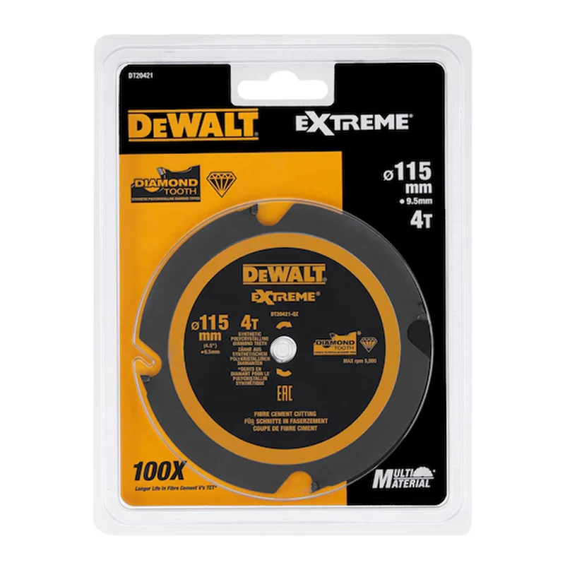 Lame de scie circulaire portative Ø115x9,5mm 4 dents DEWALT DT20421-QZ denture diamant - Image 3