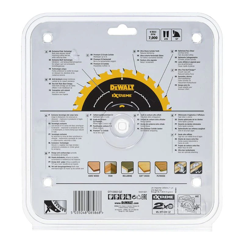 Lame de scie circulaire ø184x16mm 24 dents DEWALT DT10302-QZ - Image 2