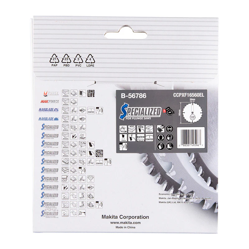 Lame pour scie circulaire TCT spécialisé MAKITA B-56786 165x20mm, 60 dents - Image 4