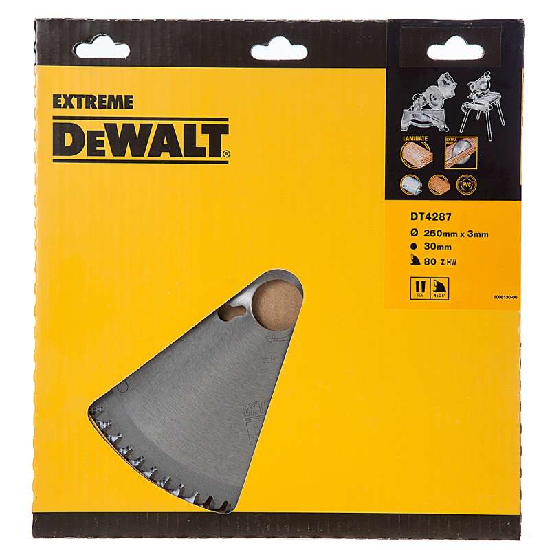 Lame pour scies stationnaires DEWALT DT4287 Ø 250mm x 30 mm 80 dents - Image 2