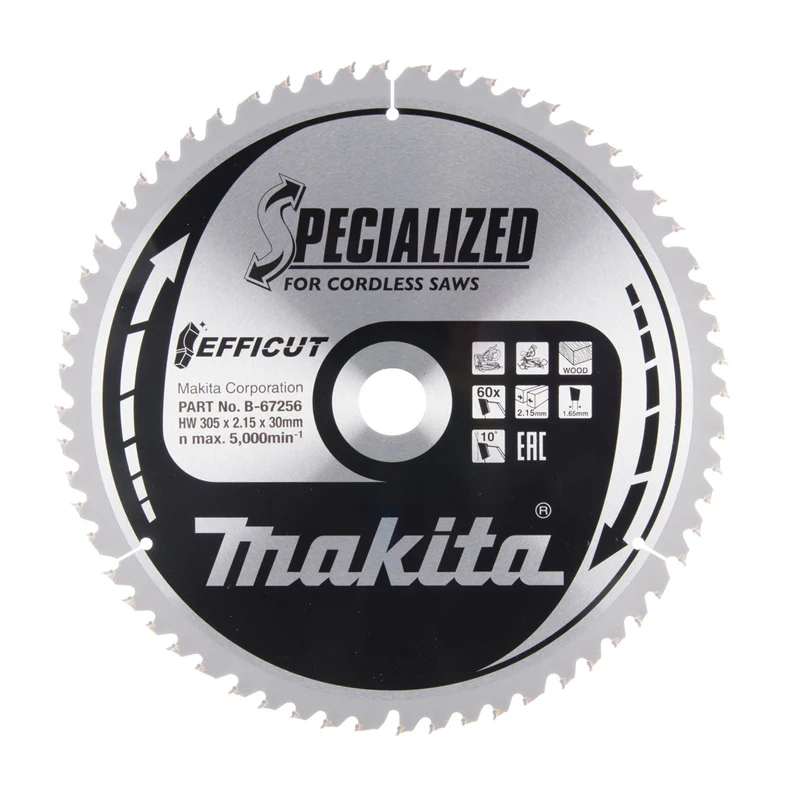 Lames carbure "EFFICUT" pour bois, pour scies radiales à batterie MAKITA - Image 3