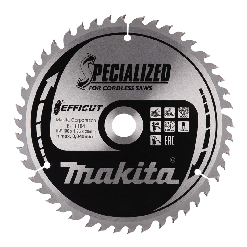 Lames carbure "EFFICUT" pour bois, pour scies radiales à batterie MAKITA - Image 9
