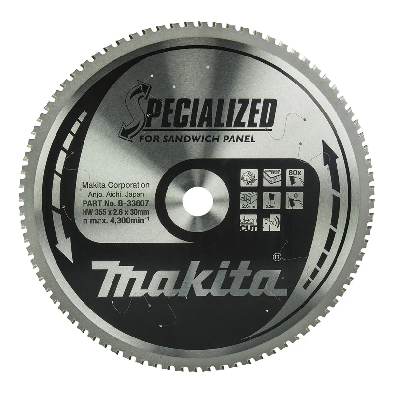 Lames carbure "Specialized" panneaux sandwichs, pour scies circulaires MAKITA - Image 2