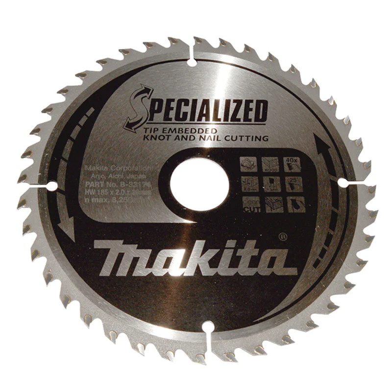 Lames carbure "Specialized" pour bois avec clous, pour scies circulaires MAKITA - Image 4