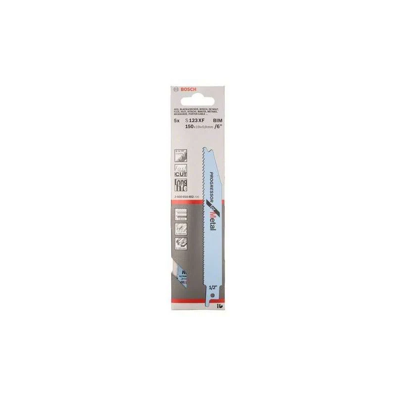 Lot de 5 lames de scie sabre S 123 XF BOSCH 2608654402 pour métal - Image 2