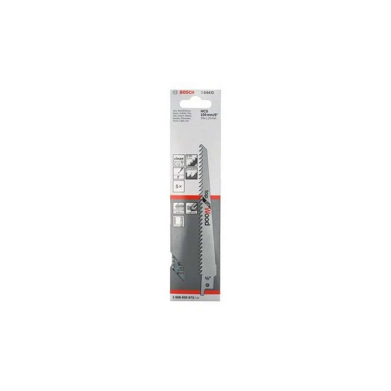 Lot de 5 lames de scie sabre S 644 D BOSCH 2608650673 pour bois - Image 2