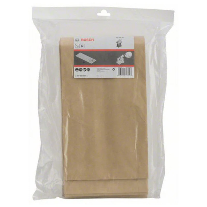 Lot de 5 sac-filtres en papier BOSCH 2607432036 - Pour GAS 55 M AFC - Image 2