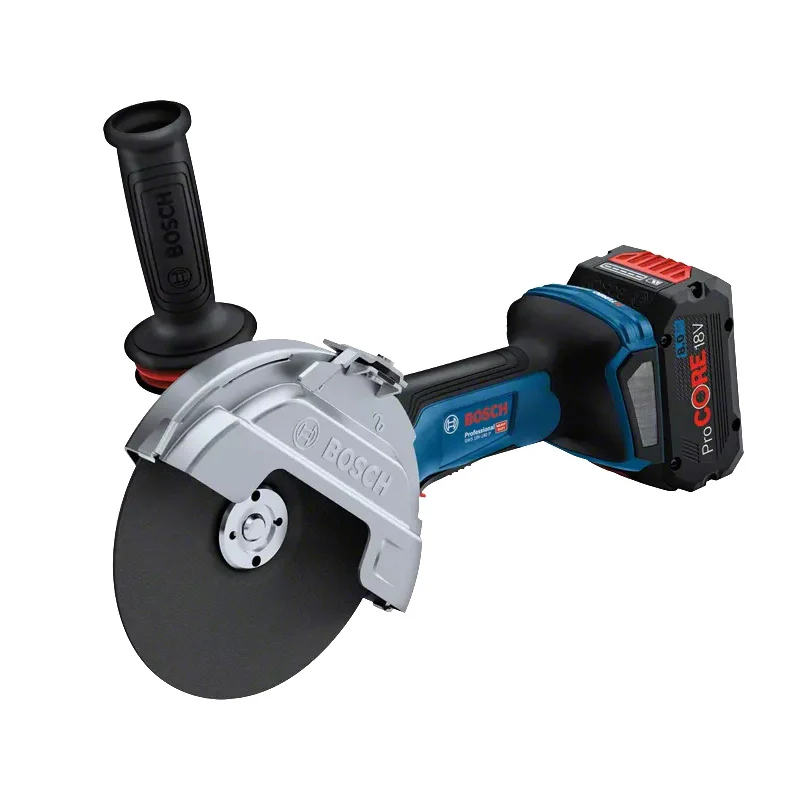 Meuleuse 180mm 18V Biturbo BOSCH GWS 18V-180 P solo L-Boxx + 1 disque diamant et 2 disques inox - Image 2