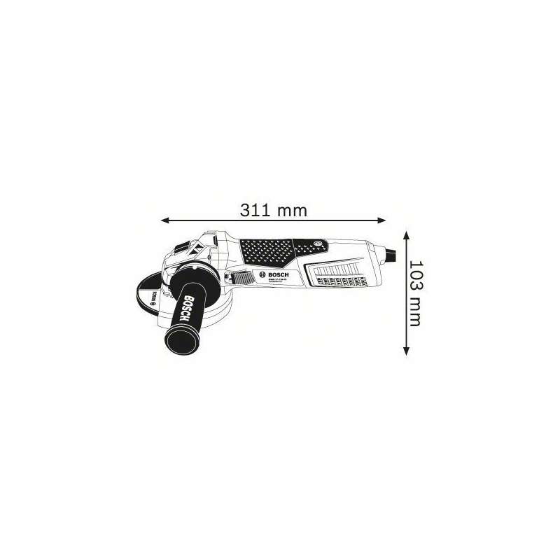 Meuleuse d'angle BOSCH 060179P002 - GWS 19-125 CIE Professional 1900 W - Ø 125 mm - Image 2