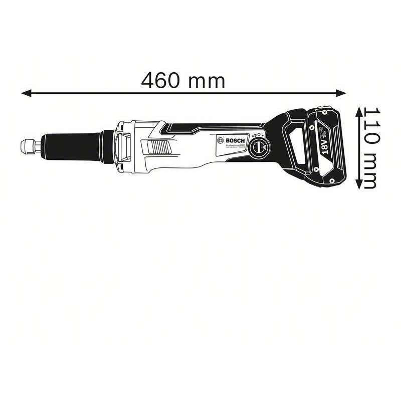 Meuleuse droite sans fil BOSCH 0601229100 - GGS 18V-23 LC Professional (vendu sans batterie) + L-Boxx - Image 3