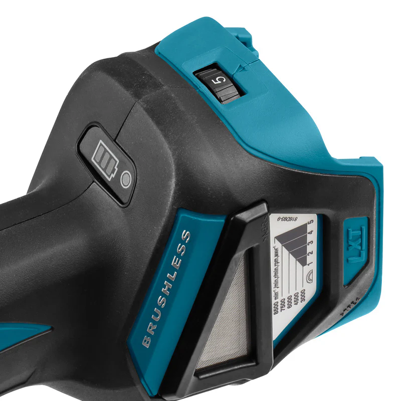 Meuleuse Ø125 mm 18V Brushless MAKITA DGA517ZJ Variateur et bouton homme mort avec Makpak - Image 8