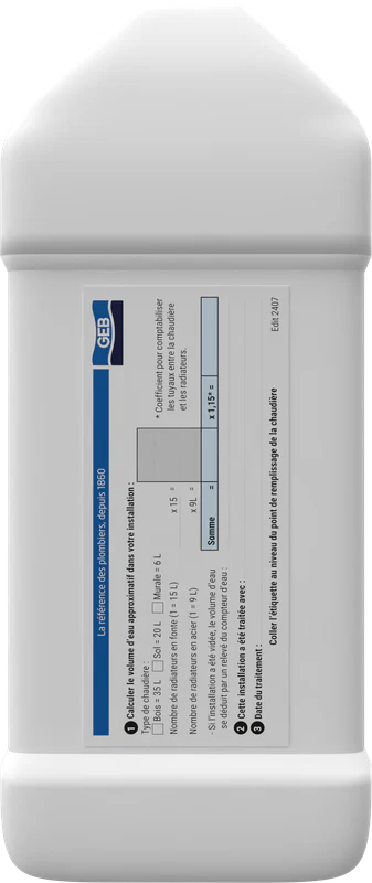 Nettoyant Désembouant G3 GEB pour nettoyer les installations de chauffage 1L - Image 4