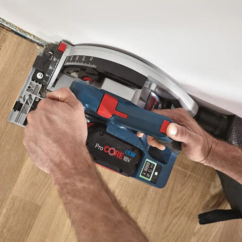 Pack 4 outils 18V BOSCH : GSR 18V-90C + GKT 18V-52GC + GST 18V-155 SC+ GEX 18V-125 + 1 batterie 4,0 Ah (ProCORE) + 2 batteries 5,5 Ah (ProCORE) + GAL 1880CV (L) - Image 9