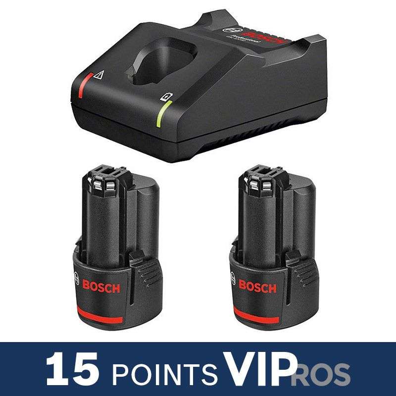 Pack de 2 Batteries + chargeur BOSCH 1600A019RD - GBA 12V 3.0Ah + GAL 12V-40 Professional - Image 2