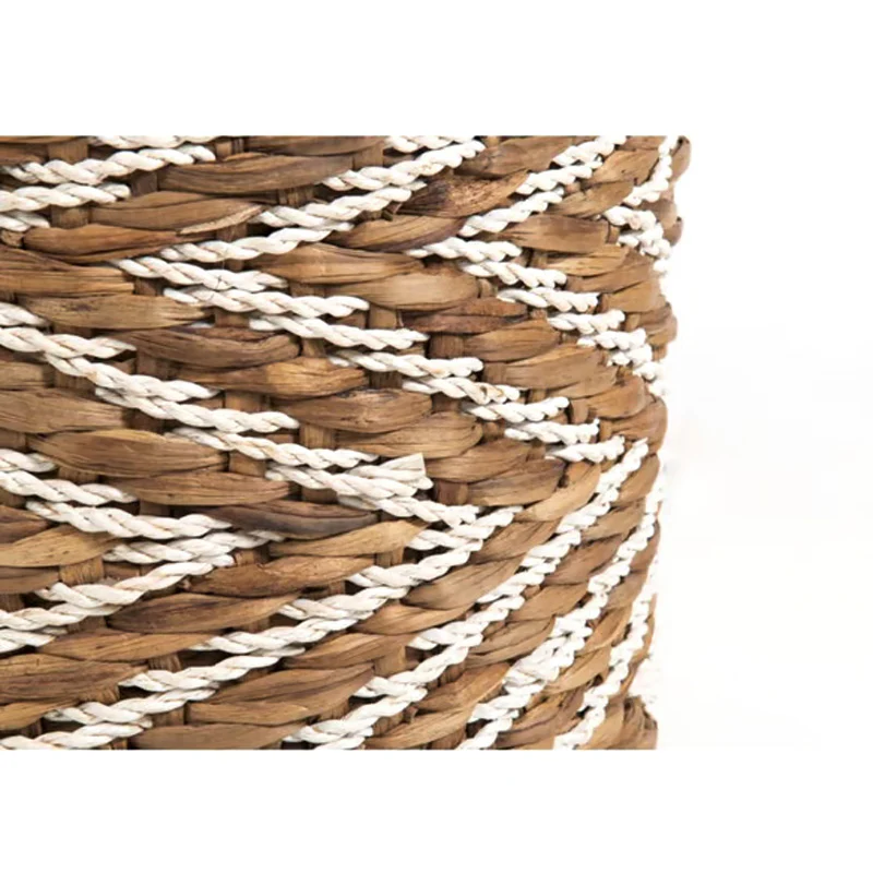 Panier souple Elise - 35 x 35 x 35 cm - taille L - jute - motifs chevrons - Image 3